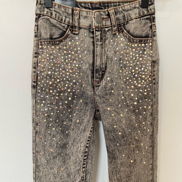 H&M NWT High-Rise Skinny Jeans w/ Rhinestones - Picture 3 of 16
